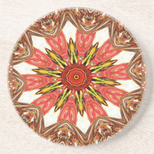 Dessous De Verre En Grès Motif traditionnel d'Asie africaine
