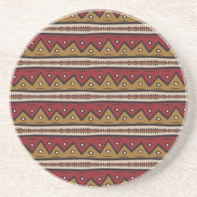 Dessous De Verre En Grès Motif tribal (Devant)