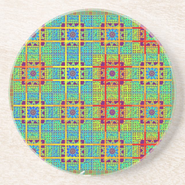 Dessous De Verre En Grès Motif tribal ethnique.jpg (Devant)