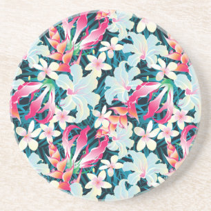Dessous De Verre En Grès Motif tropical coloré