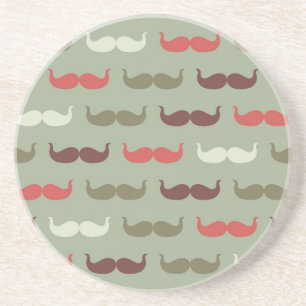 Dessous De Verre En Grès Motif vintage avec la moustache