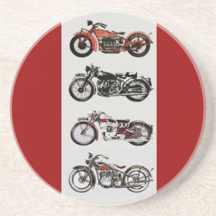 DESSOUS DE VERRE EN GRÈS MOTOS VINTAGES