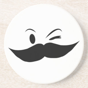 Dessous De Verre En Grès Moustache Kinky
