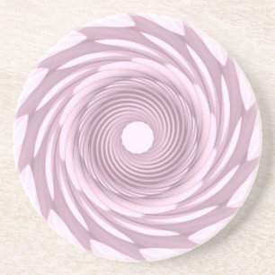 Dessous De Verre En Grès Mouvement giratoire mauve abstrait