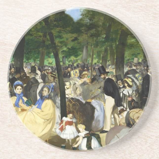 Dessous De Verre En Grès Musique dans le Tuileries par Edouard Manet (Devant)