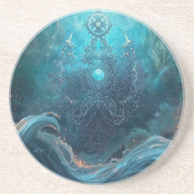 Dessous De Verre En Grès Mystic Geometry of the North Sea (Devant)