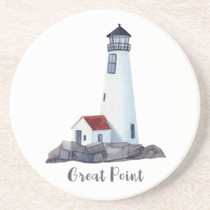 Dessous De Verre En Grès Nantucket, phare de Great Point