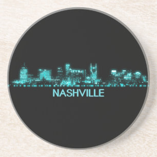 Dessous De Verre En Grès Nashville Skyline