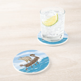 Dessous De Verre En Grès Navire Viking