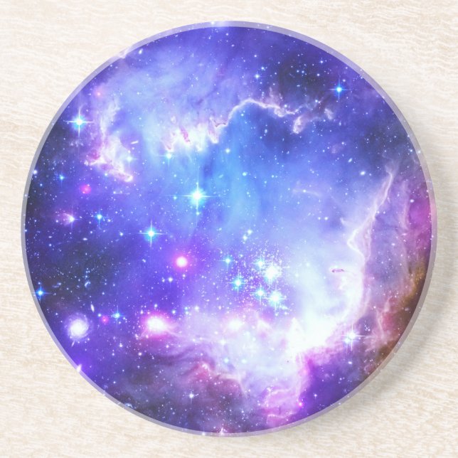 Dessous De Verre En Grès Nebula bleue (Devant)