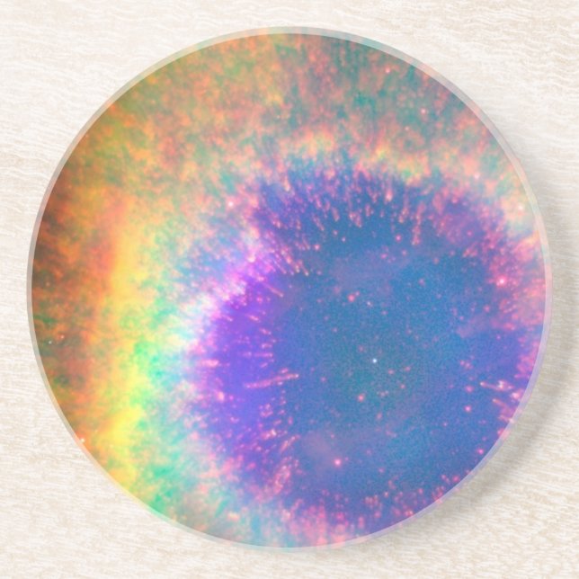 Dessous De Verre En Grès Nebula Planétaire Comme Un Oeil (Devant)