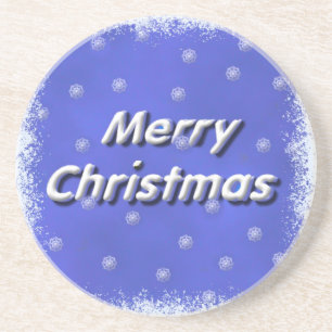 Dessous De Verre En Grès neige du Joyeux Noël 3D