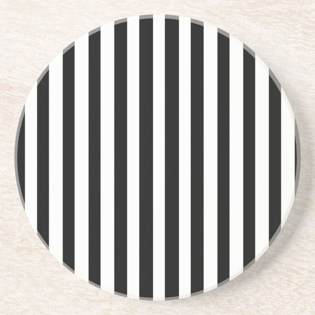 Dessous De Verre En Grès Neige ébène (Devant)
