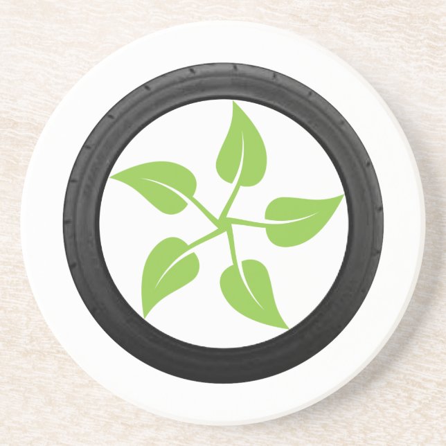 Dessous De Verre En Grès Nettoyez l'énergie verte (Devant)