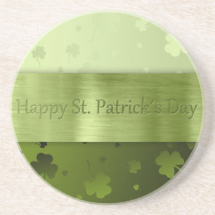 Dessous De Verre En Grès Noble St. Patrick's Day Shamrock Sandstone Coaster
