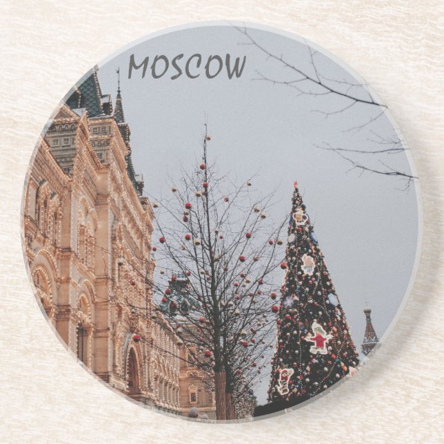 Dessous De Verre En Grès Noël à Moscou (Devant)