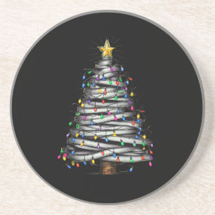 Dessous De Verre En Grès Noël Arbre clair