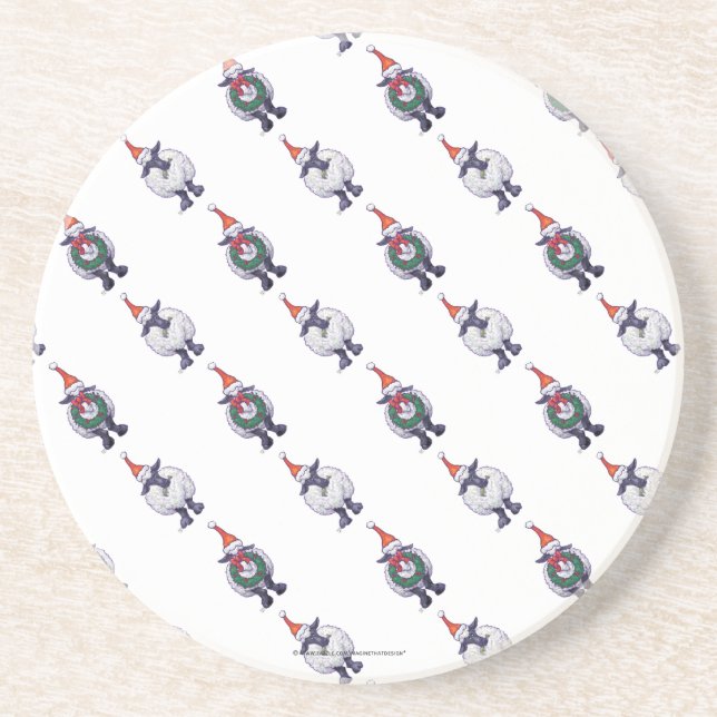 Dessous De Verre En Grès Noël aux moutons (Devant)