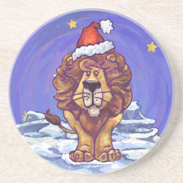 Dessous De Verre En Grès Noël du lion (Devant)