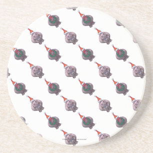 Dessous De Verre En Grès Noël Hippopotame