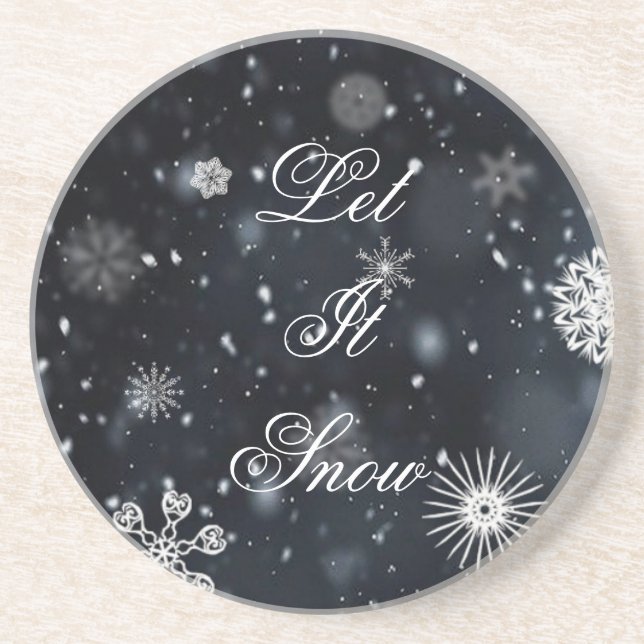 Dessous De Verre En Grès Noël/hiver (Devant)