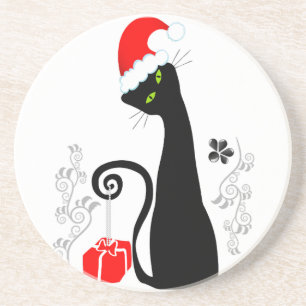 Dessous De Verre En Grès Noël moderne Kitty