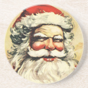 Dessous De Verre En Grès Noël Père Noël victorien