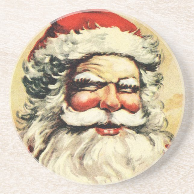 Dessous De Verre En Grès Noël Père Noël victorien (Devant)