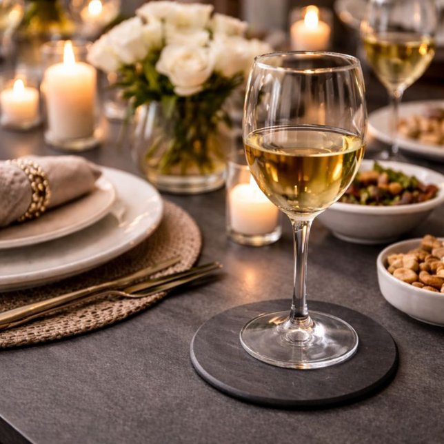 Dessous De Verre En Grès Noir et tendance (Créateur téléchargé)