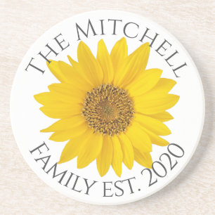 Dessous De Verre En Grès Nom et année de la famille du tournesol