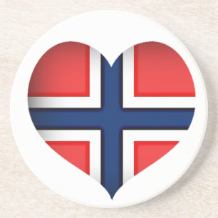Dessous De Verre En Grès Norway Flag