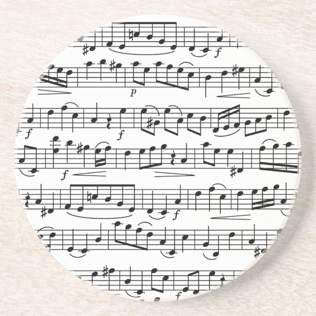 Dessous De Verre En Grès Notes de musique feuille (Devant)