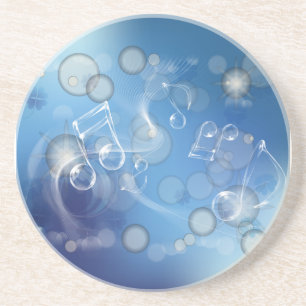 Dessous De Verre En Grès Notes musicales en verre d'Imaginaire