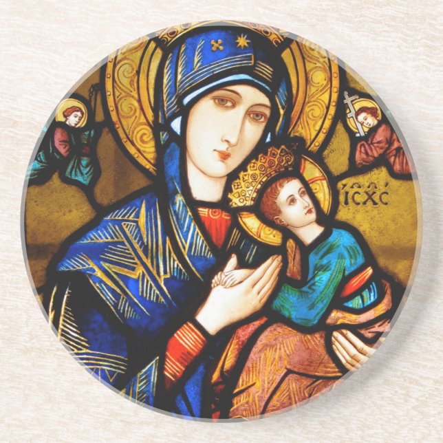 Dessous De Verre En Grès notre dame d'aide perpétuelle (Devant)