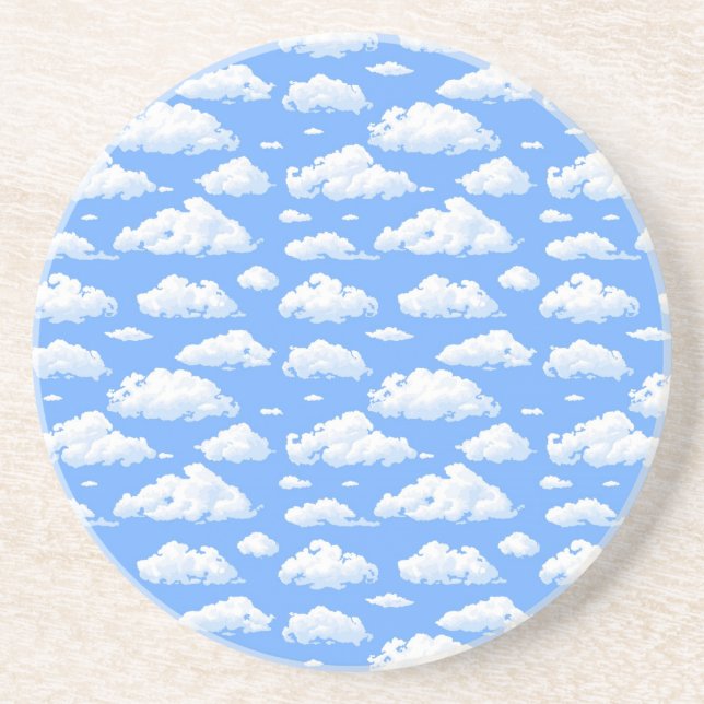 Dessous De Verre En Grès Nuages (Devant)