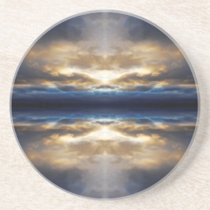 Dessous De Verre En Grès Nuages kaléidoscope au coucher du soleil