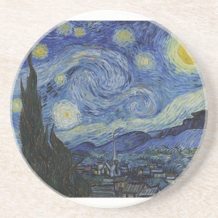 Dessous De Verre En Grès Nuit étoilée de Van Gogh