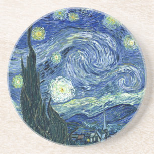 Dessous De Verre En Grès Nuit étoilée de Van Gogh