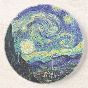 Dessous De Verre En Grès Nuit étoilée par van Gogh