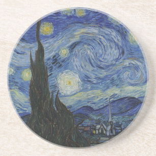 Dessous De Verre En Grès Nuit étoilée, peinture à l'huile, Vincent Van Gogh