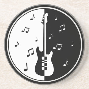 Dessous De Verre En Grès Nuit guitare