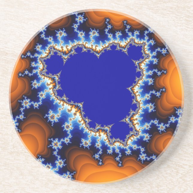 Dessous De Verre En Grès Oasis du désert de l'espace Abstrait (Devant)