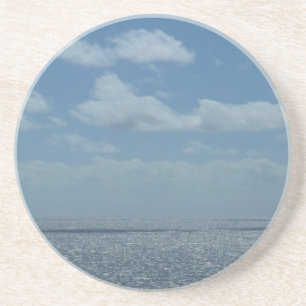Dessous De Verre En Grès Océan bleu de la mer des Caraïbes