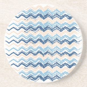 Dessous De Verre En Grès Ocean Waves Chevron