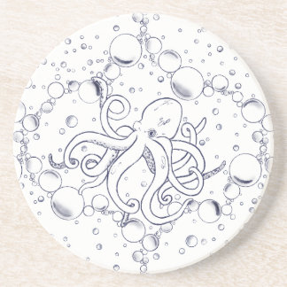 Dessous De Verre En Grès Octopus Bubble Drift