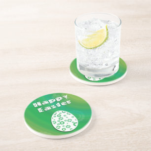 Dessous De Verre En Grès Oeuf de Pâques moderne Art du papier rétro