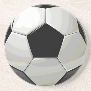 Dessous De Verre En Grès Oeuvre de soccer unique