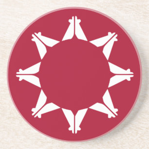 Dessous De Verre En Grès Oglala Lakota Sioux Flag