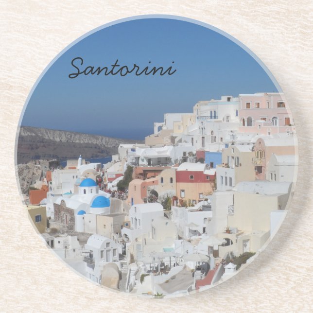 Dessous De Verre En Grès Oia, Santorin - Grèce (Devant)