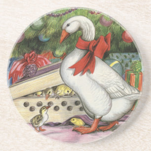 Dessous De Verre En Grès Oie de Noël